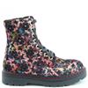 HEAVENLY FEET WOMENS ZIP LACE ANKLE BOOT - ROSE PINK VELOUR